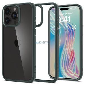 Spigen Ultra Hybrid tok iPhone 15 Pro Max - sötétzöld