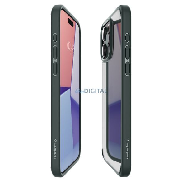 Spigen Ultra Hybrid tok iPhone 15 Pro Max - sötétzöld