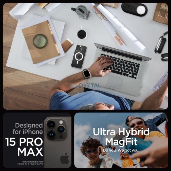 SPIGEN ULTRA HYBRID MAGSAFE iPhone 15 PRO MAX FEHÉR tok