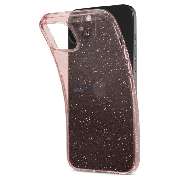 Spigen Liquidy Crystal tok iPhone 15 Plus rózsaszín átlátszó csillogós