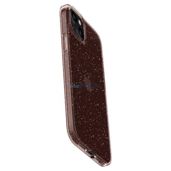 Spigen Liquidy Crystal tok iPhone 15 Plus rózsaszín átlátszó csillogós