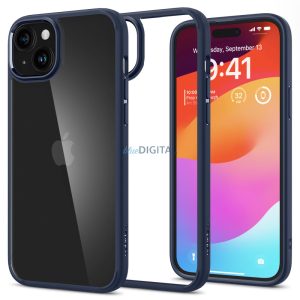 Spigen Ultra Hybrid, tengerészkék - iPhone 15 Plus tok