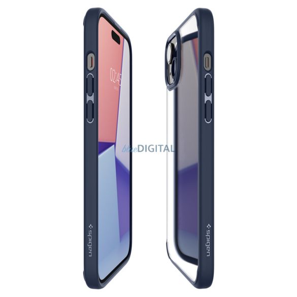 Spigen Ultra Hybrid, tengerészkék - iPhone 15 Plus tok