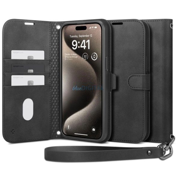 Spigen Wallet S Pro tokiPhone 15 Pro - fekete