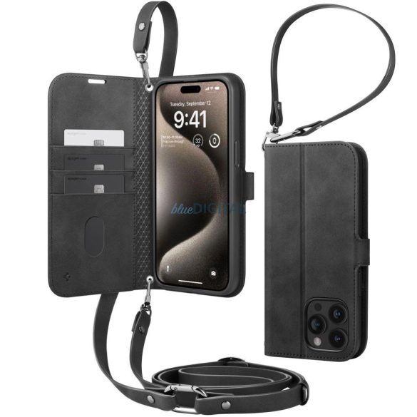 Spigen Wallet S Pro tokiPhone 15 Pro - fekete