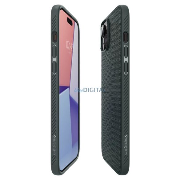 SPIGEN Liquid Air iPhone 15 sötétzöld tok