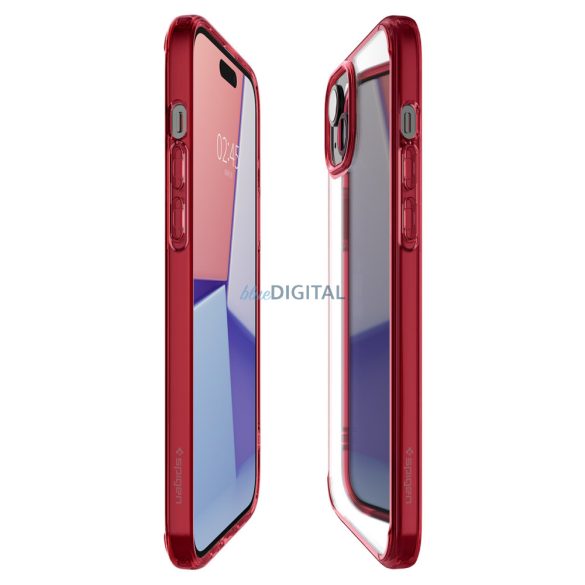 Spigen Ultra Hybrid, piros kristály - iPhone 15 tok