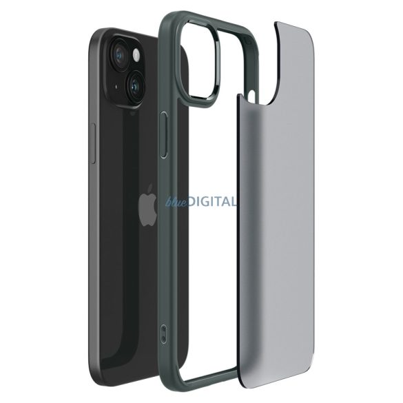 Spigen Ultra Hybrid tok iPhone 15 - sötétzöld