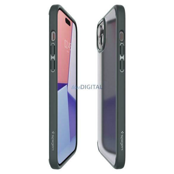 Spigen Ultra Hybrid tok iPhone 15 - sötétzöld
