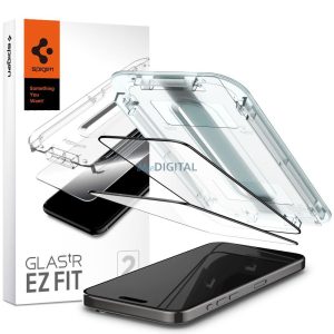 SPIGEN GLAS.TR "EZ FIT" EDZETT ÜVEG FC 2db iPhone 15 PRO MAX FEKETE