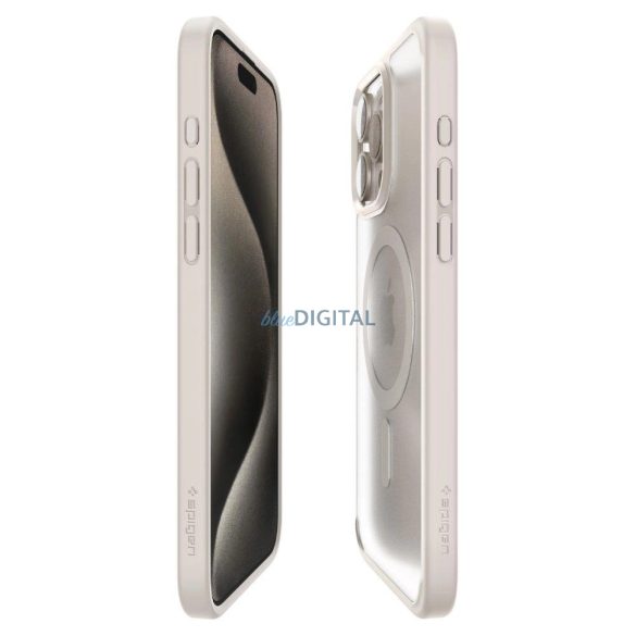 EN SPIGEN ULTRA HYBRID MAGSAFE IPHONE 15 PRO FAGY TERMÉSZETES TITÁNIUM tok