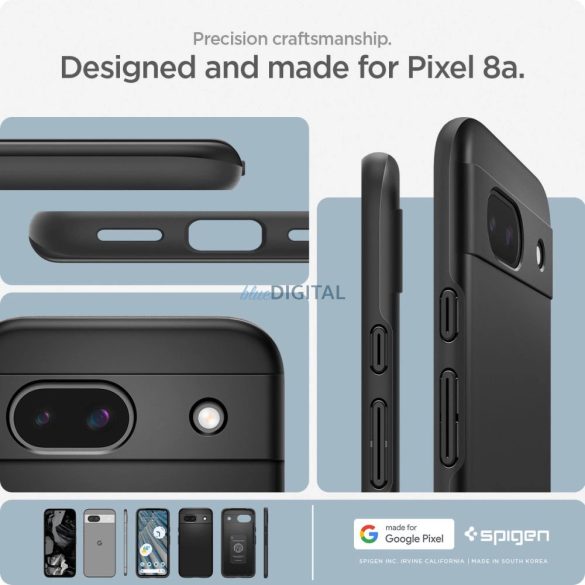 Spigen Thin Fit tok Google Pixel 8a - fekete