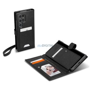 Spigen Wallet S Plus tok Samsung Galaxy S24 Ultra készülékhez - fekete