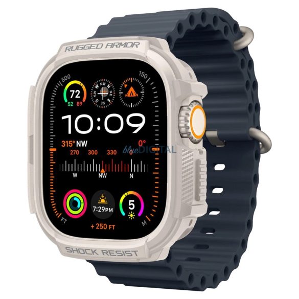 Spigen Rugged Armor tok Apple Watch Ultra 1/2 (49 mm) - bézs