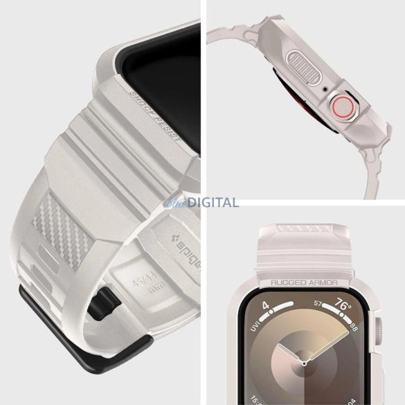 Spigen Rugged Armor Pro tok Apple Watch 4 / 5 / 6 / 7 / 8 / 9 / SE (44 / 45 mm) - bézs színű