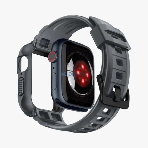 Spigen Rugged Armor Pro tok Apple Watch 4 / 5 / 6 / 7 / 8 / 9 / SE (44 / 45 mm) - Sötétszürke