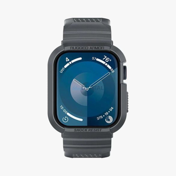 Spigen Rugged Armor Pro tok Apple Watch 4 / 5 / 6 / 7 / 8 / 9 / SE (44 / 45 mm) - Sötétszürke