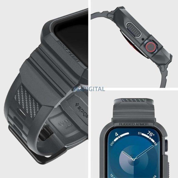 Spigen Rugged Armor Pro tok Apple Watch 4 / 5 / 6 / 7 / 8 / 9 / SE (44 / 45 mm) - Sötétszürke