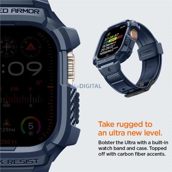 Spigen Rugged Armor Pro tok Apple Watch Ultra 1 / 2 (49 mm) - tengerészkék