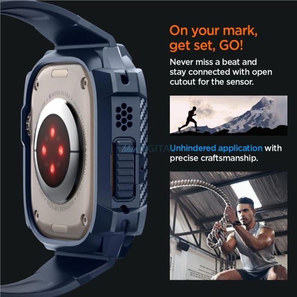 Spigen Rugged Armor Pro tok Apple Watch Ultra 1 / 2 (49 mm) - tengerészkék