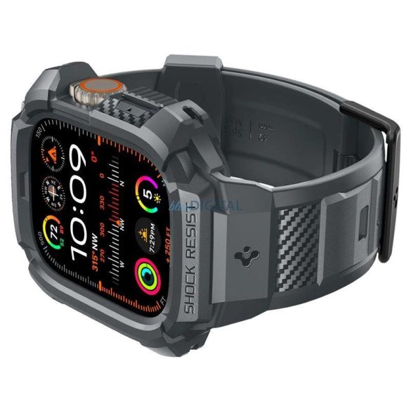 Spigen Rugged Armor Pro tok Apple Watch Ultra 1/2 (49 mm) - Sötétszürke