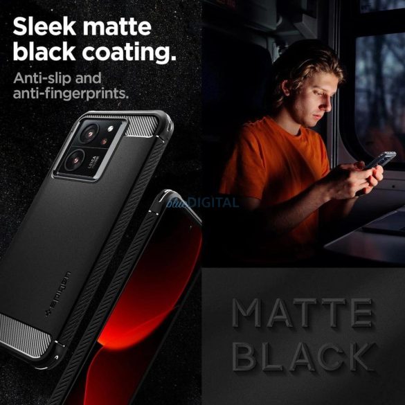 Spigen Rugged Armor tok Xiaomi 13T / 13T Pro - matt fekete