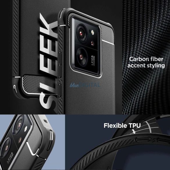 Spigen Rugged Armor tok Xiaomi 13T / 13T Pro - matt fekete