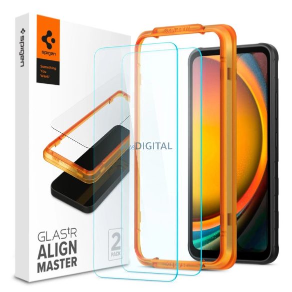 Spigen Glas.TR Align Master edzett üveg applikátorral Samsung Galaxy Xcover 7 - 2 db