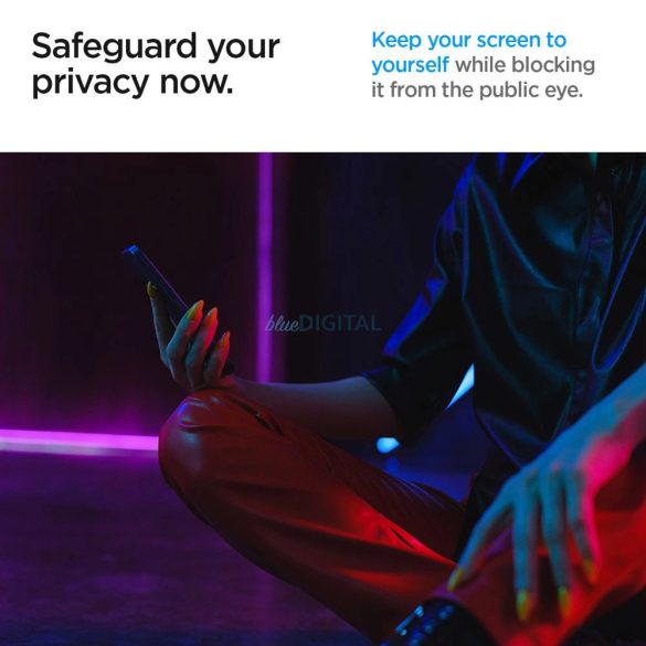 Spigen Glas.TR Privacy betekintésvédett edzett üveg EZ Fit applikátorral Samsung Galaxy S24 - 2 db
