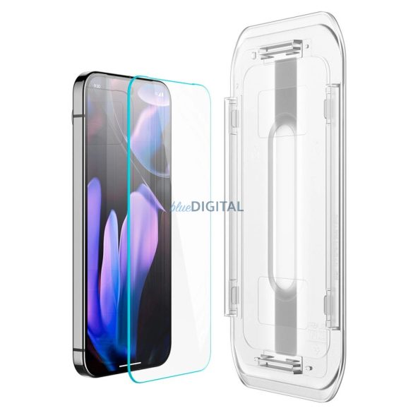 Spigen Glas.tR EZ Fit edzett üveg felhelyezést segítő kerettel Google Pixel 9 / 9 Pro - 2 db