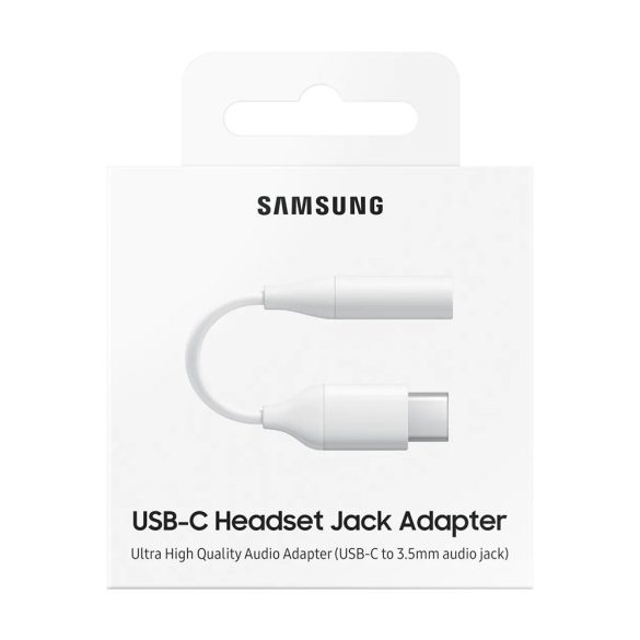 Samsung fejhallgató adapter 3,5 mm-es mini jack (női) - USB Type C (férfi) fehér (EE-UC10JUWEGWW)