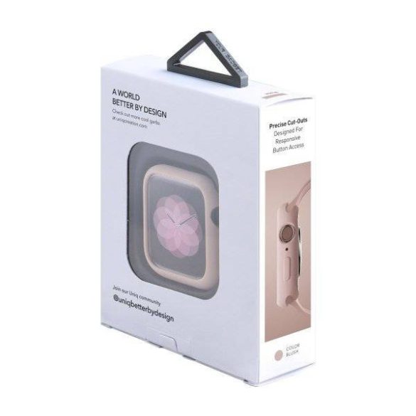 UNIQ Lino Apple Watch sorozat 5/4 44MM pink védőtok az órára