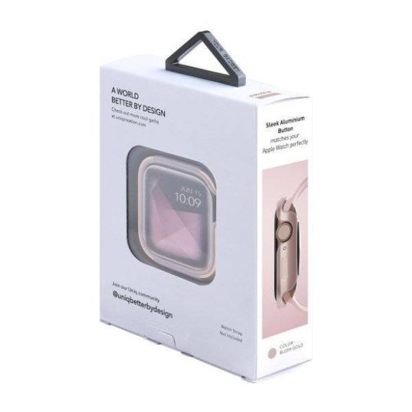 UNIQ Valencia tok Apple Watch 4/5/6/SE 44mm rózsaarany színű