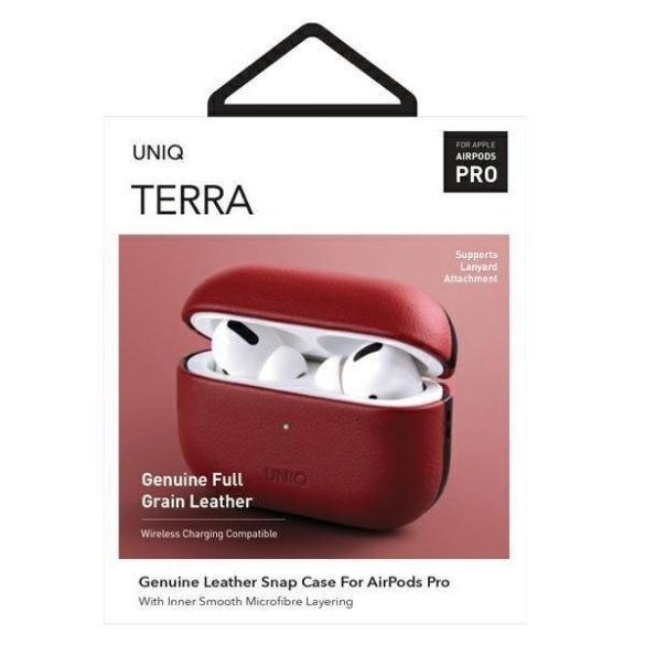 Uniq tok terra Airpods Pro valódi bőr piros