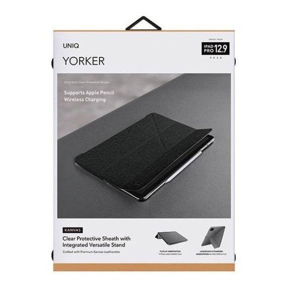 UNIQ Yorker Kanvas védőtok iPad Pro 12.9 '' 2020 fekete telefontok