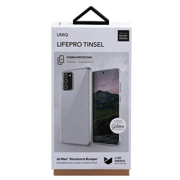 UNIQ LifePro aranyszövetes védőtok Samsung Galaxy Note 20 átlátszó telefontok