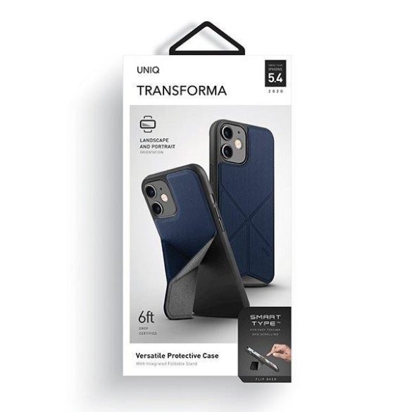 UNIQ transzformációs védőtok iPhone 12 mini kék telefontok