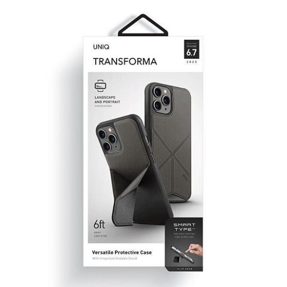 UNIQ transzformációs védőtok iPhone 12 Pro Max szürke telefontok