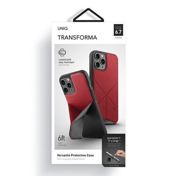 UNIQ transzformációs védőtok iPhone 12 Pro Max piros telefontok