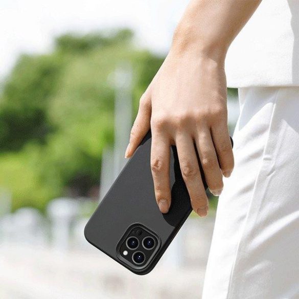 UNIQ Lino Hue védőtok iPhone 12 Pro Max fekete telefontok