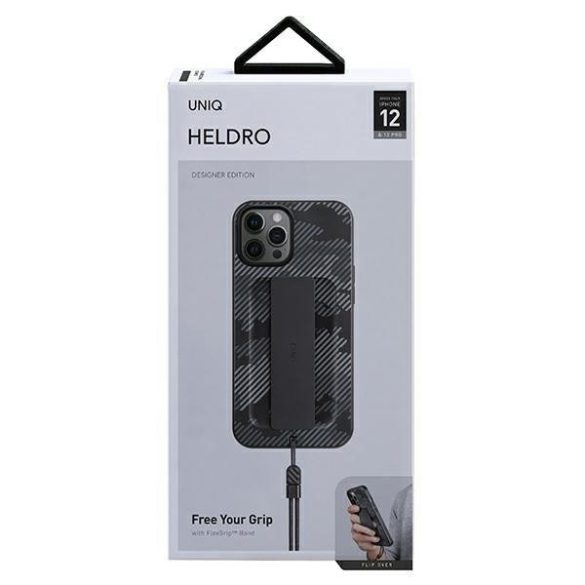 Uniq tok Heldro iPhone 12 / iPhone 12 Pro 6,1 "fekete Antimikrobial