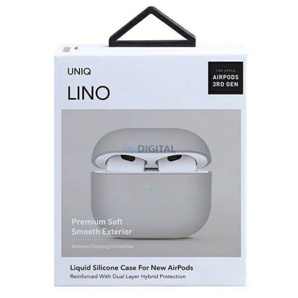 Uniq tok Lino Airpods 3 gen. Szilikon bézs / bézs