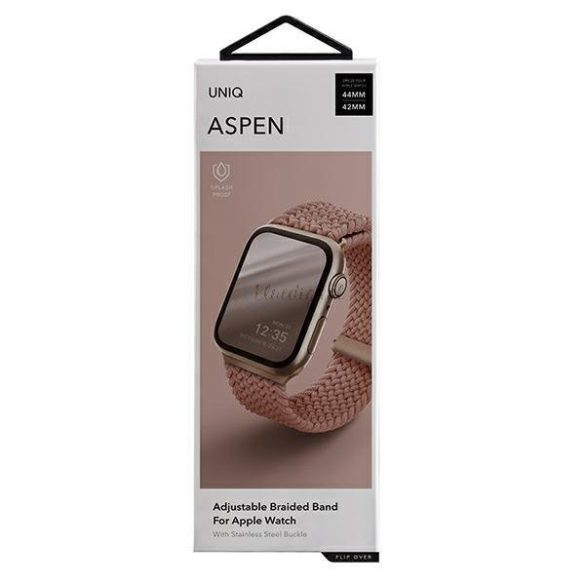 UNIQ Aspen csereszíj Apple Watch 4/5/6/7/8/SE/SE2 44/42/45mm rózsaszín