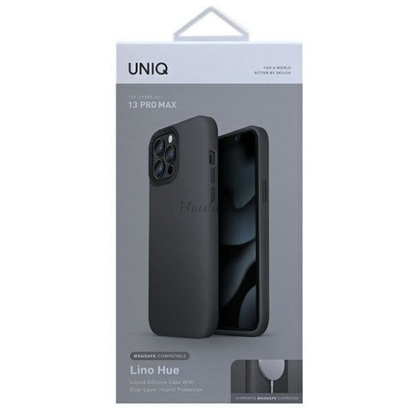 UniQ tok Lino Hue iPhone 13 Pro max 6.7 "szürke Magsafe