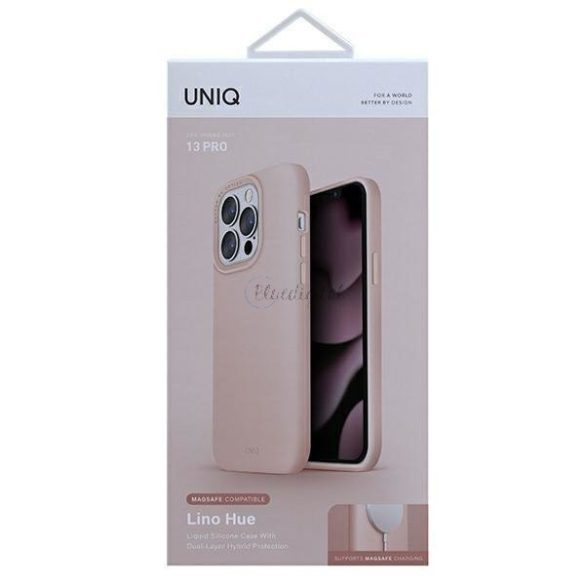Uniq tok Lino Hue iPhone 13 Pro / 13 6.1 "Rózsaszín / Blush Pink Magsafe