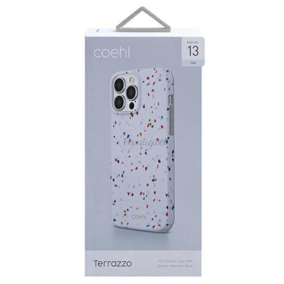 Uniq tok Coehl Terrazzo iPhone 13 Pro / 13 6.1 "Fehér / Természetes Fehér