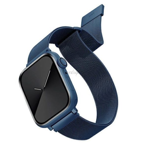 UNIQ Dante csereszíj Apple Watch 1/2/3/4/5/6/7/8/9/SE/SE2 42/44/45mm kék