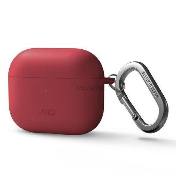 Uniq tok Nexo Airpods 3 gen + Ear Hooks szilikon vörös / korall