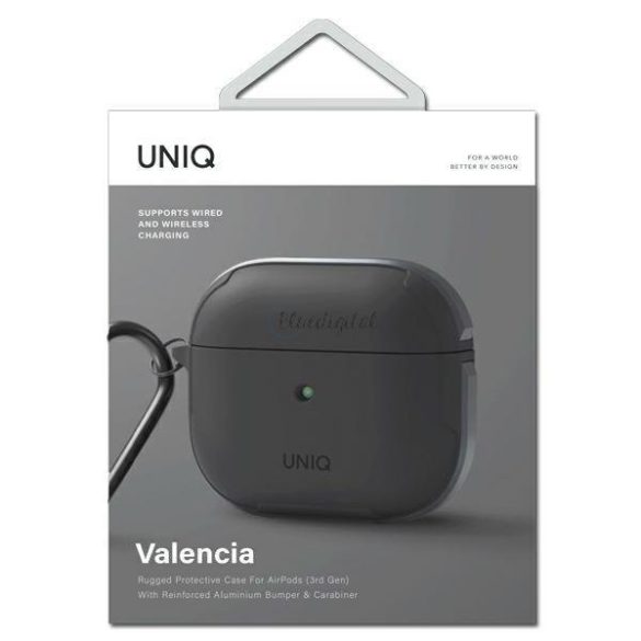 UNIQ tok Valencia Airpods 3 szürke antimikrobiális