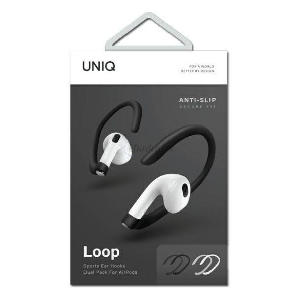 Uniq Loop sport Ear Hooks airpods fehér-fekete / fehér-fekete kettős csomag